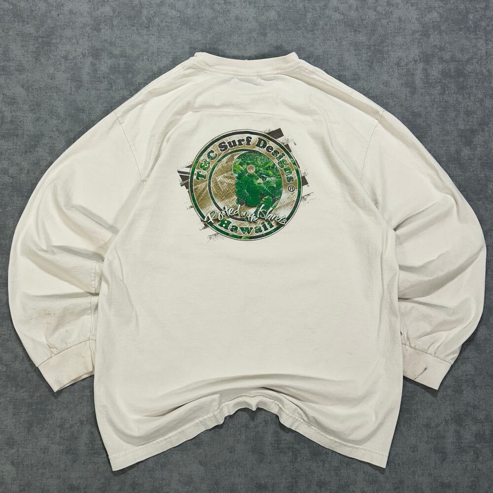 Vintage 90s T&C Surf Designs Hawaii Long Sleeve Shirt Rooted in the Islands L